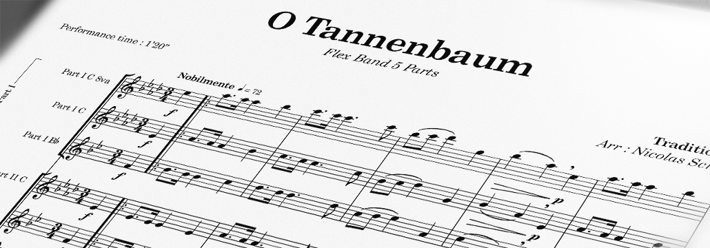 o-tannenbaum-flex-band-ensemble-christmas-5-parts O Tannenbaum flex band 5 parts ensemble arrangement pour Noël